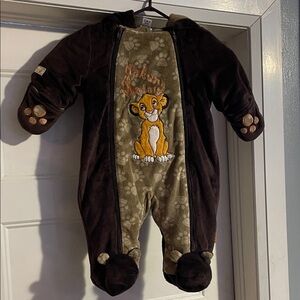 Disney Brown and Tan Simba Kids One Piece